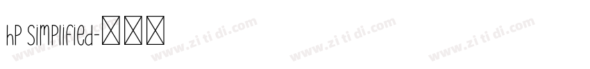 hp simplified字体转换